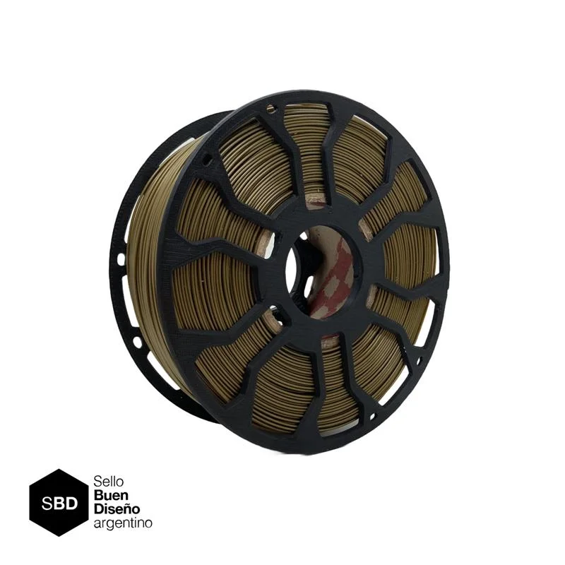 Bronce CON CARRETEL Filamento Hellbot ECOFILA PLA 1,75mm 1kg ECOFILA 3615