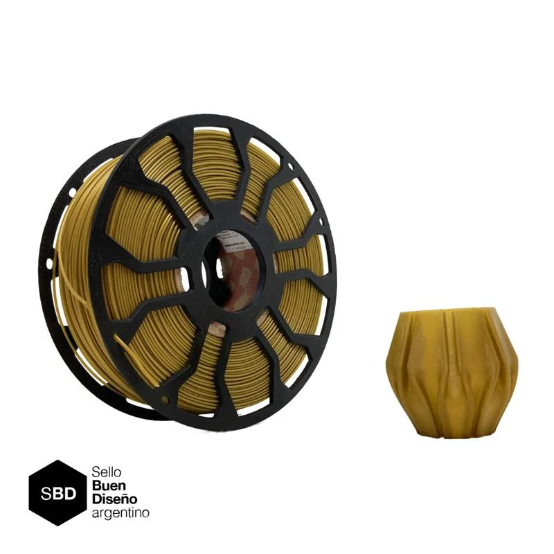 Dorado CON CARRETEL Filamento Hellbot ECOFILA PLA 1,75mm 1kg ECOFILA 3620