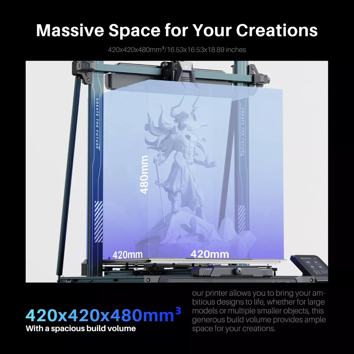 Neptune 4 max de exposición 420x420x480mm Klipper 500mms Impresora 3D FDM ELEGOO 30 días de garantía se retira armada por moron