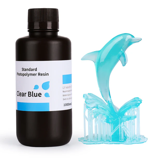 AZUL TRANSPARENTE RESINA ELEGOO ESTANDAR 1 KG. 50.103.0016