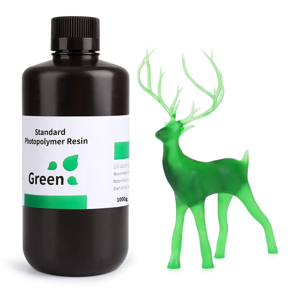 VERDE TRANSPARENTE ESTANDAR RESINA ELEGOO 1 KG 50.103.0088