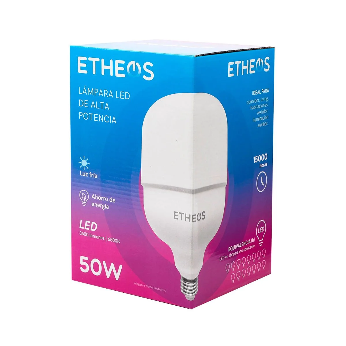 Lámpara LED alta potencia 50 W fría ETHEOS LAM50LISFE