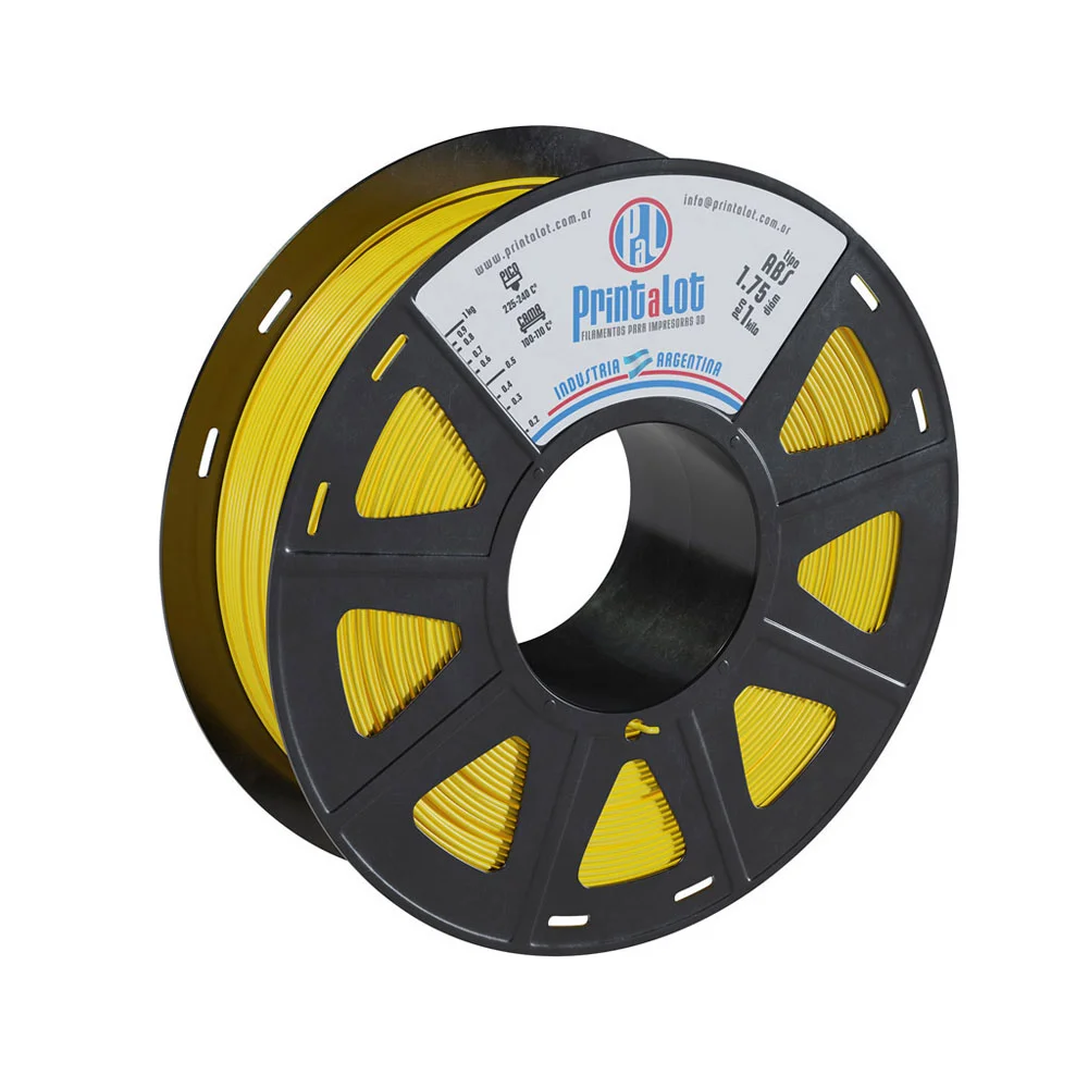 AMARILLO ABS PRINTALOT DIAMETRO 1.75 PESO 1KG 736684241223