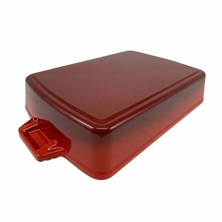 Asadera de hierro esmaltado rojo degradado 30 cm CCN062