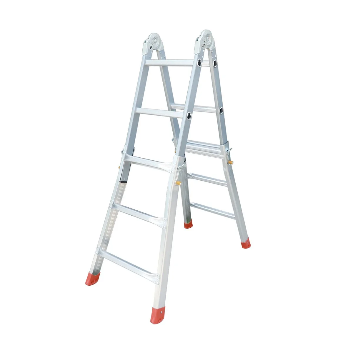 Escalera de aluminio 4x3 con pies extensibles 2,63 m MIYAWA DEEI-E263