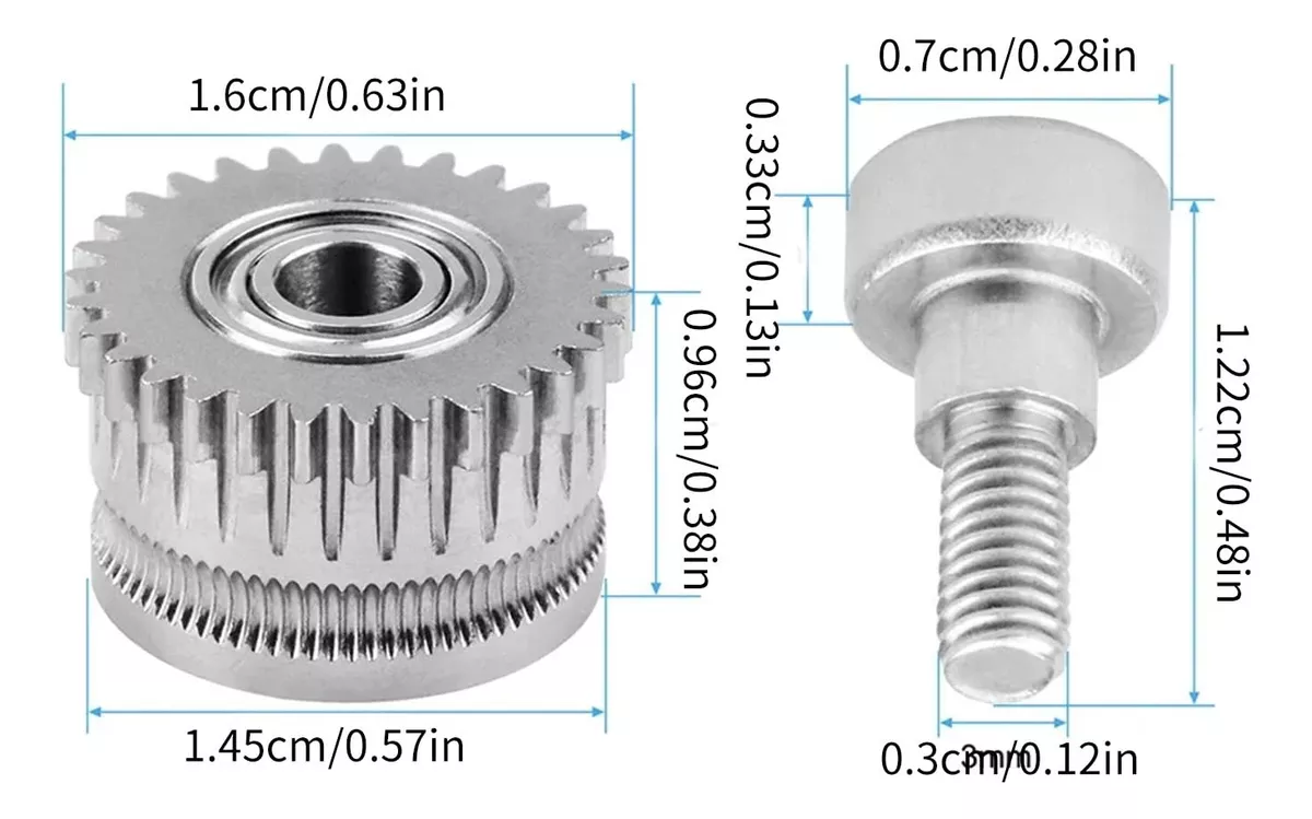 Engranaje Metálico Para Extrusor Creality K1, K1c, Ender3 V3 3148