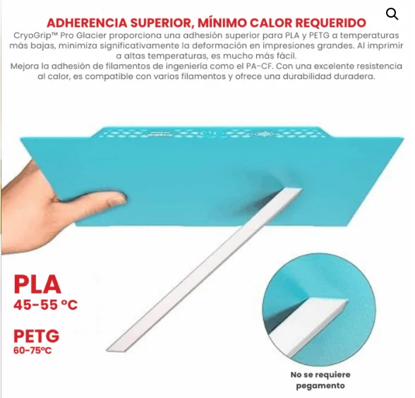 Cama Magnética CRYOGRIP GLACIER – ENDER-FLASHFORGE SERIES 1060000760
