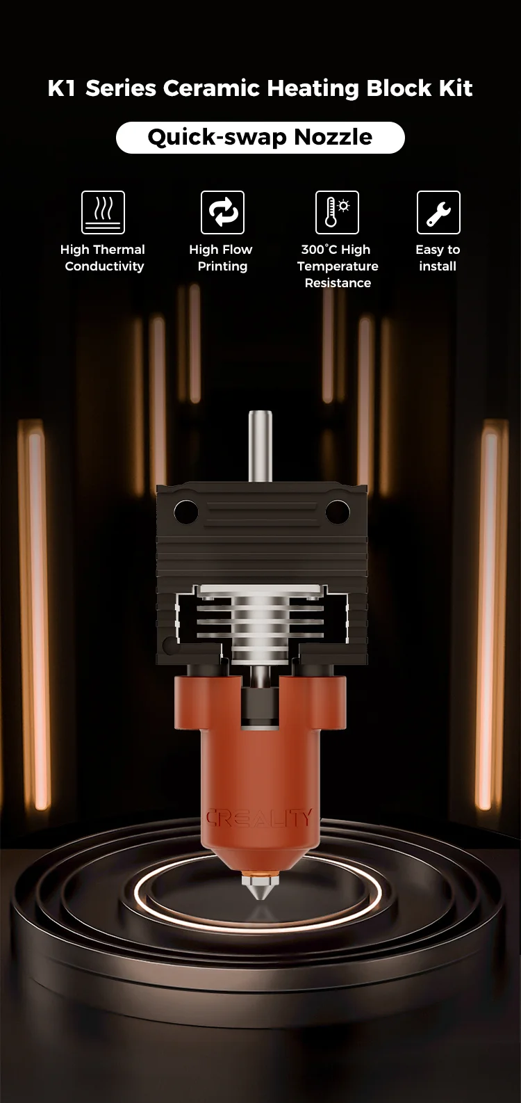 hotend Kit de bloque calefactor cerámico serie K1. 4001030132 c1