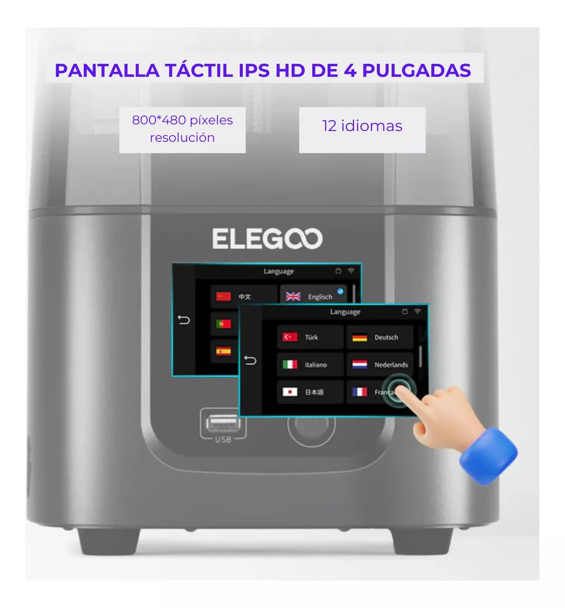 Mars 4 ultra 9k wifi 153x77x165mm Impresora Resina Elegoo