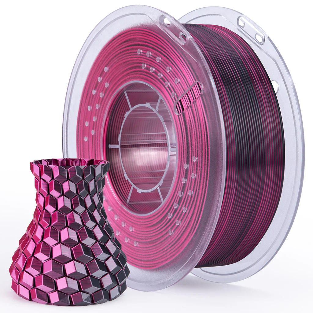 NEGRO ROJO SILK PLA Elegoo Filamento  -1.75mm-1KG 50.203.0335