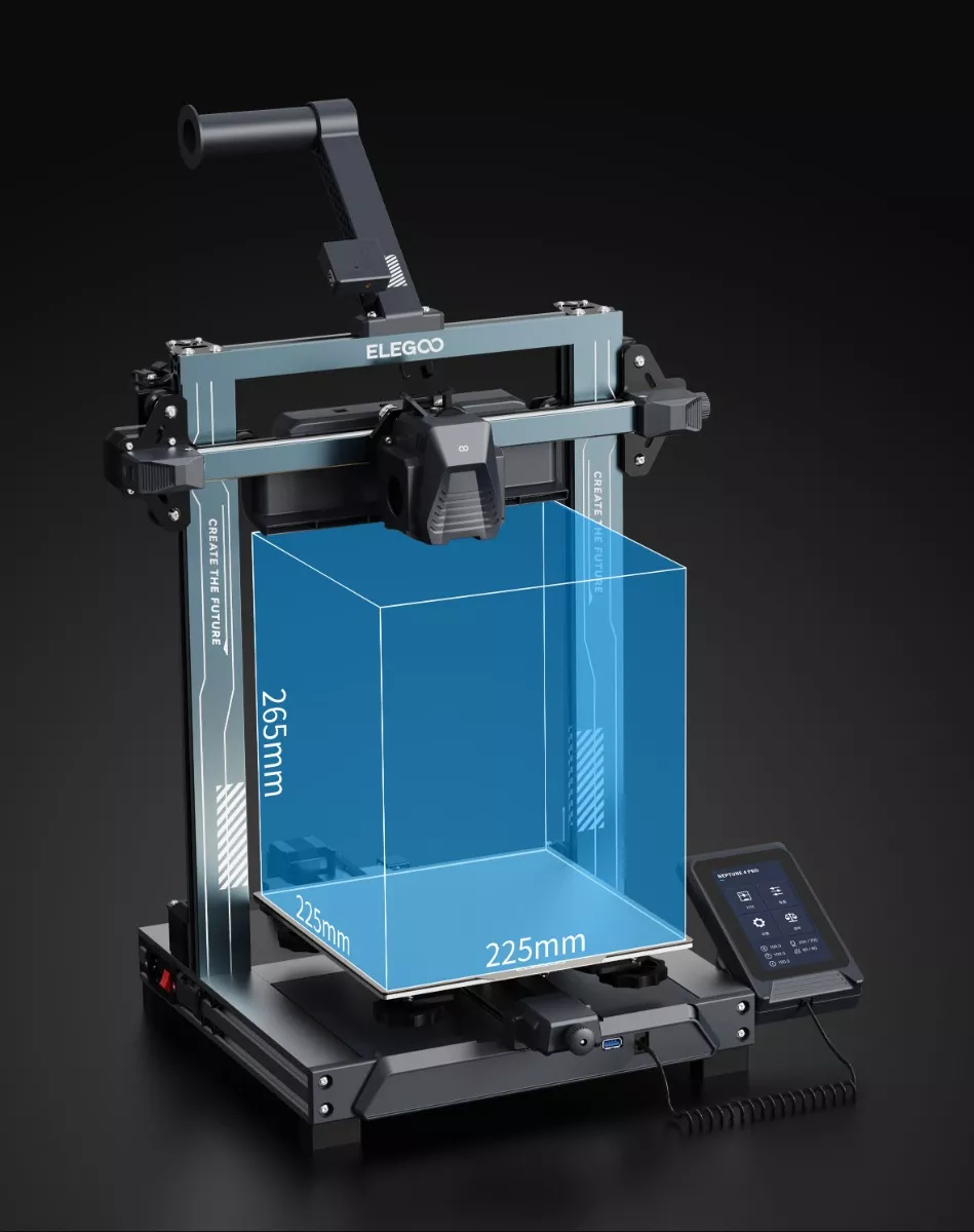 Neptune 4 PRO 225x225x265mm Klipper 500mms Impresora 3D FDM ELEGOO