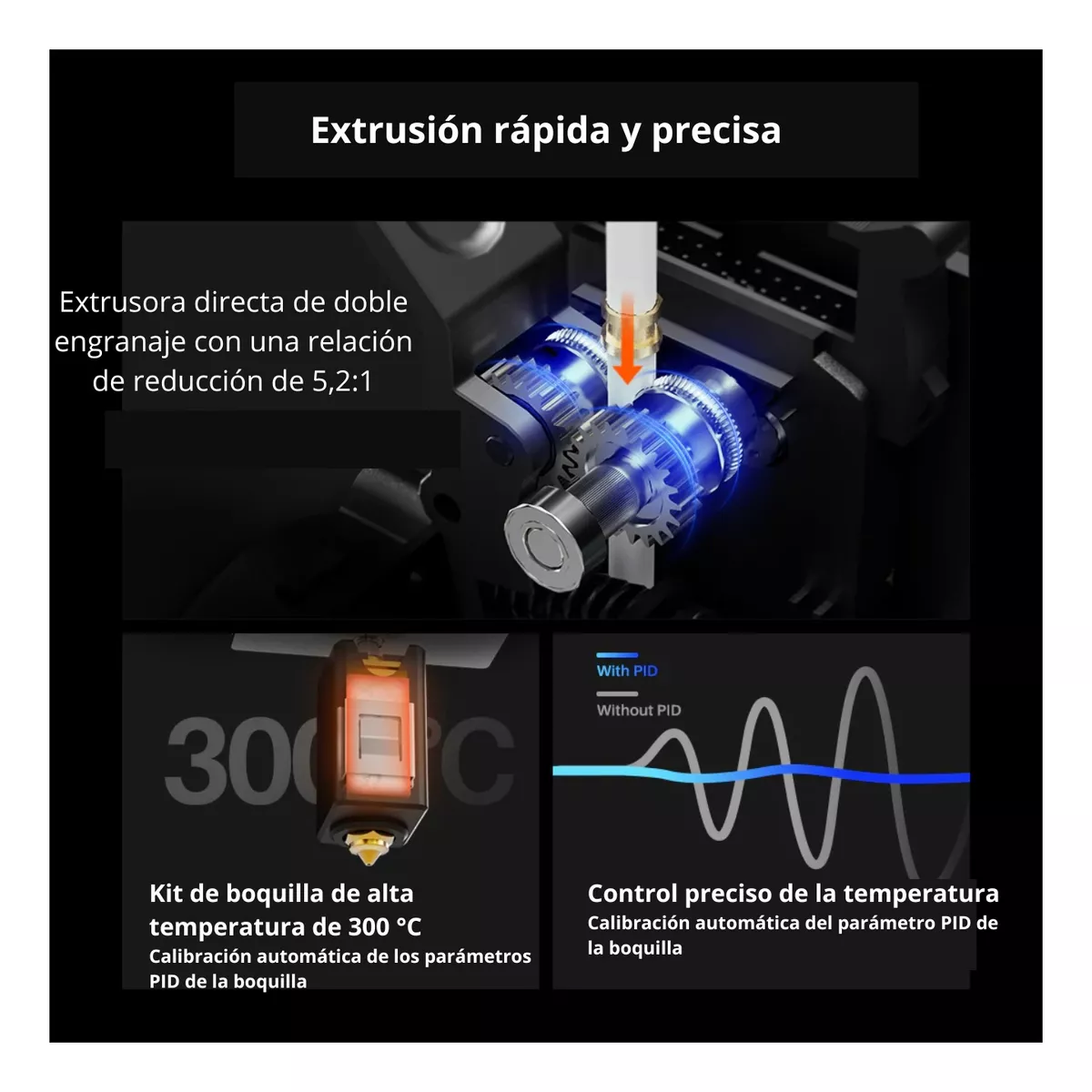 Neptune 4 Plus 320x320x385mm Klipper 500mms Impresora 3D FDM ELEGOO NEPTUNE-4PLUS