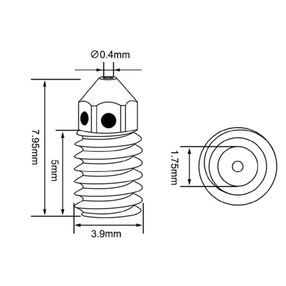 Pico 0.6mm NOZZLE bronce Bambu Lab A1 - A1 mini 32806 MA5