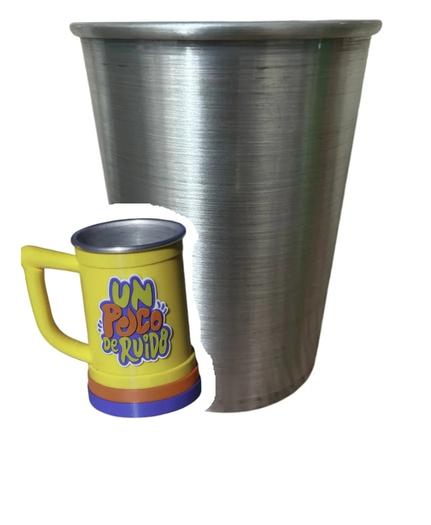 X20 MOD1 500ML LABIO RECTO VASO UN POCO DE RUIDO 500ML SIN STL (SOLO VASO DE ALUMINIO SIN PIEZAS IMPRESAS) ALUMINIO,(LAS MEDIDAS PUEDEN VARIAR)