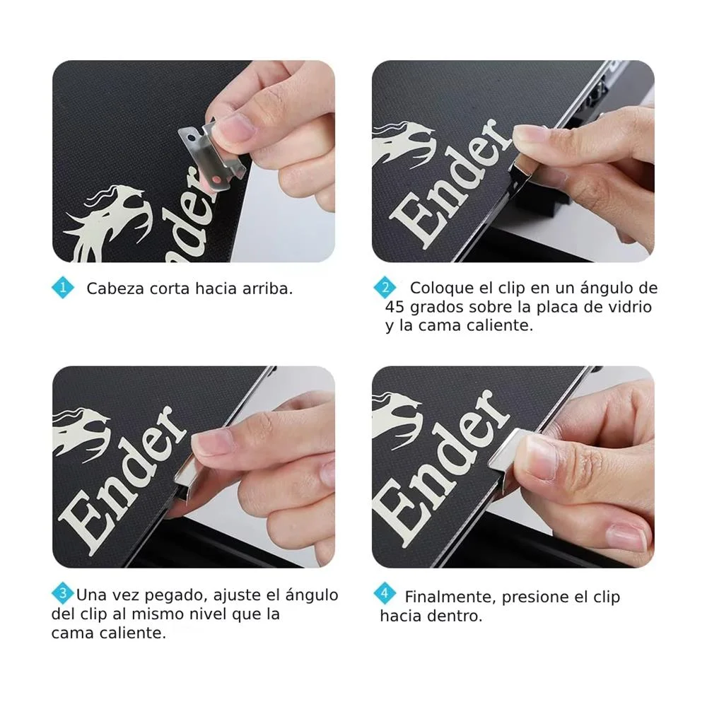 32942 Clips x 1 para cama de vidrio Ender 3/5 - CR10 C19