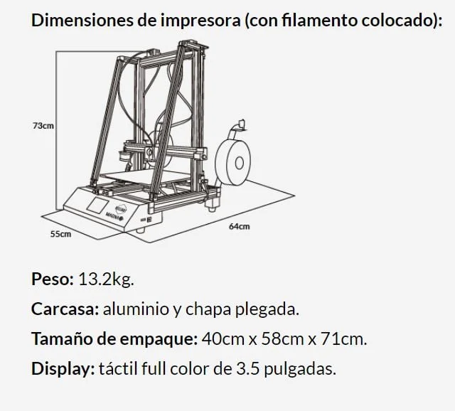 Magna 2 300 v1 300x300x400. Doble Extrusor Wi Fi Impresora 3D FDM Hellbot