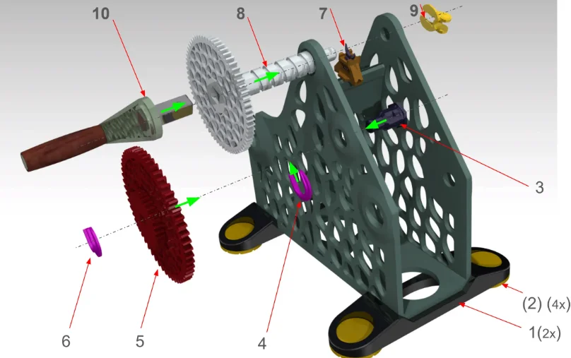 Bobinadora de carrete v1 (rebobinador carretel bobinador)